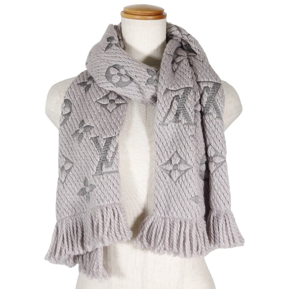 Louis Vuitton Scarf M74742 Esharp Logomania Wool Gray Apparel