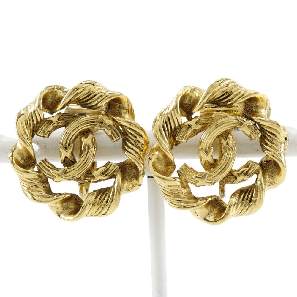 Chanel Round Coco Mark Earrings