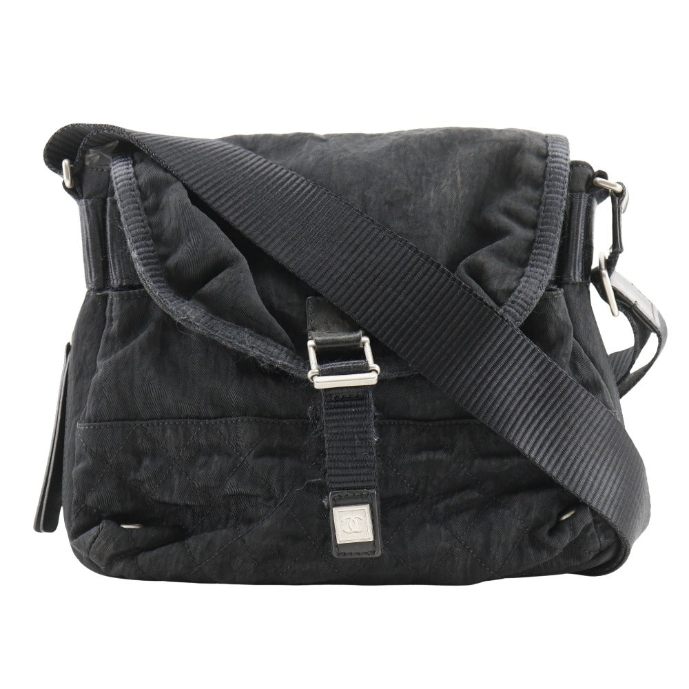 Chanel Nylon Matrasse Sports line Black Shoulder Bag