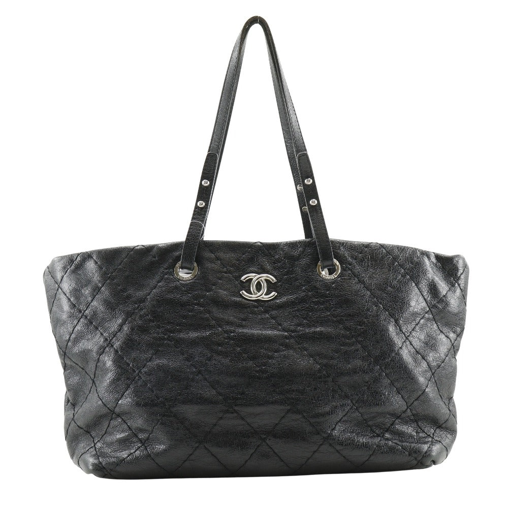 Chanel COCO Mark On load Black Leather Tote Bag