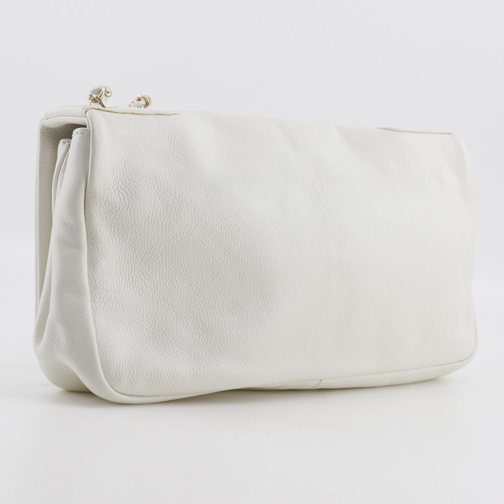 Chanel lambskin COCO Mark ChainShoulder White Shoulder Bag