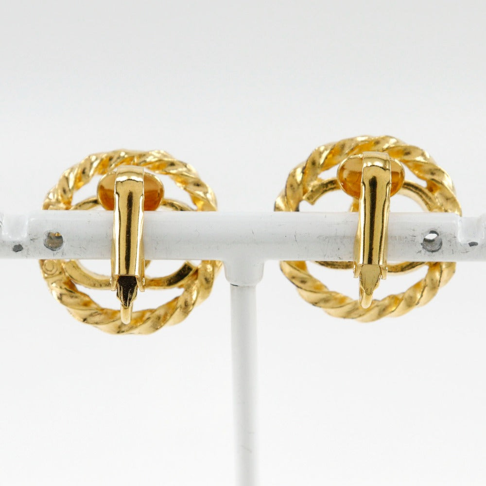 Chanel Coco Mark Gold Plated Earrings