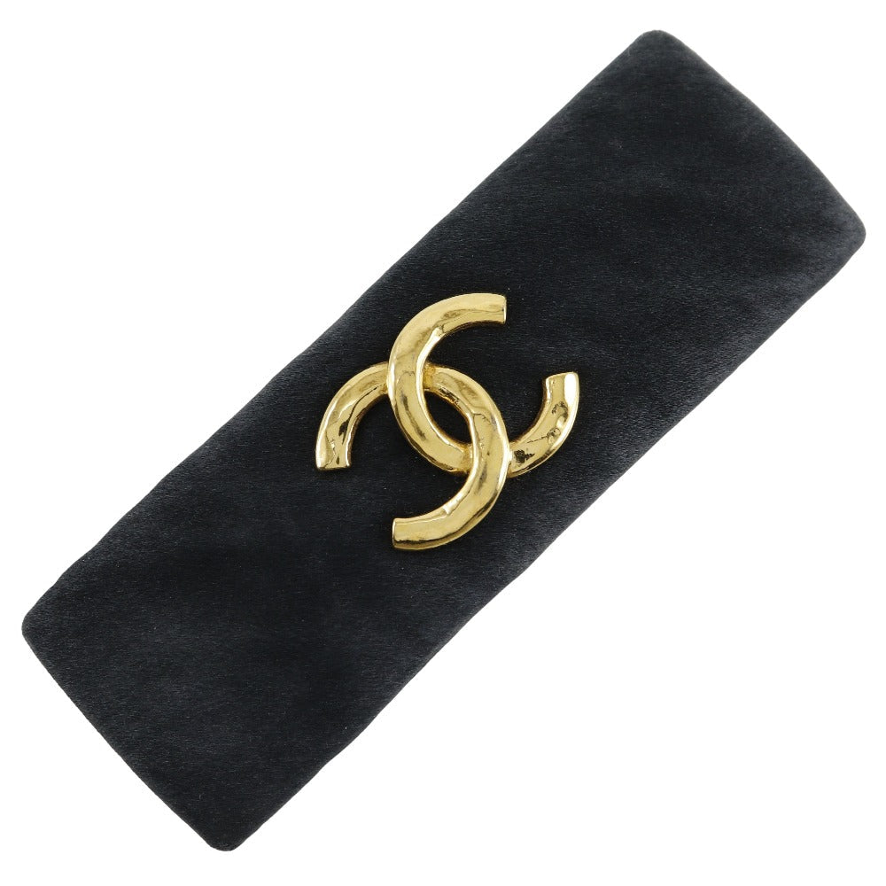Chanel Valletta Suede Plated COCO Mark Black Gold Handbag