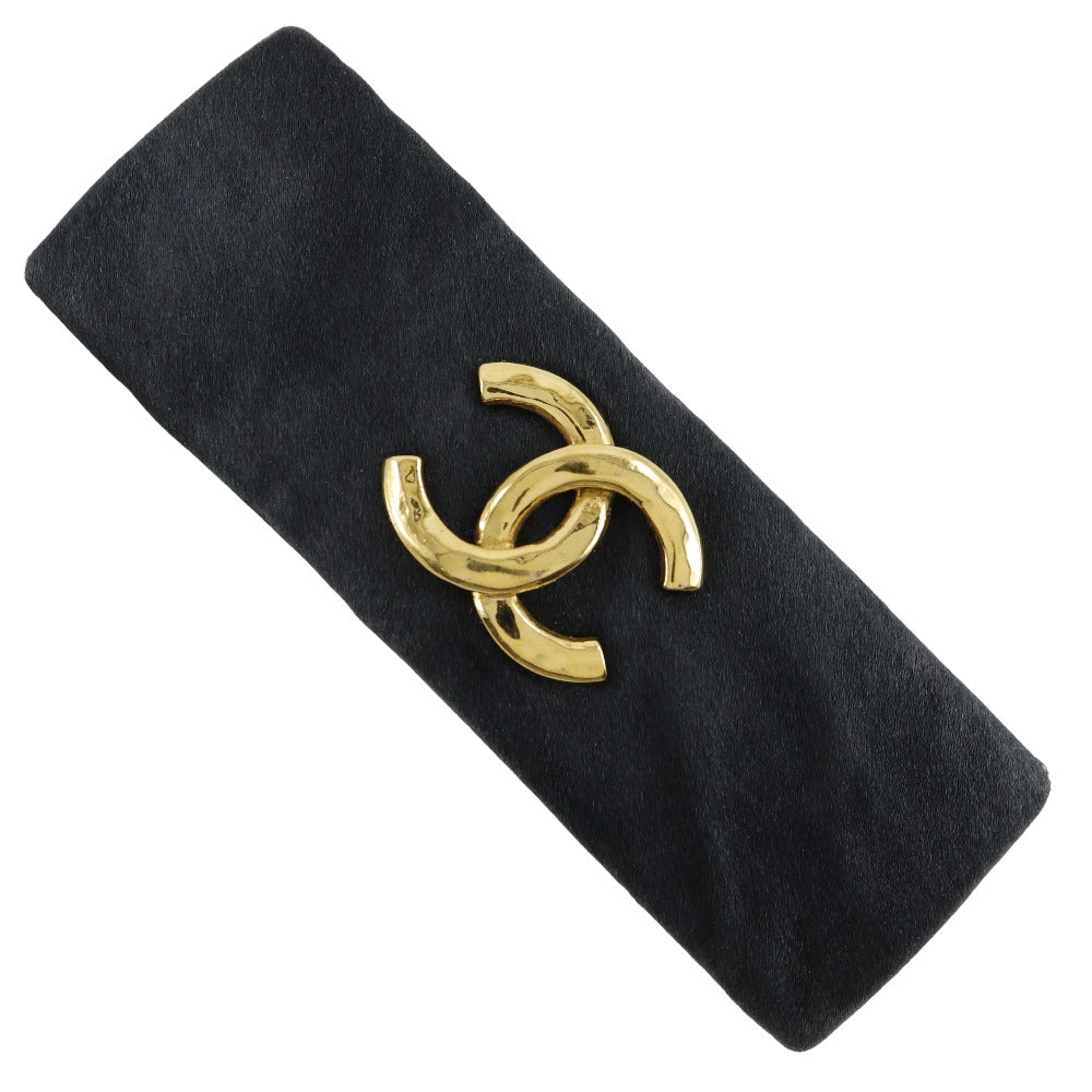 Chanel Valletta Suede Plated COCO Mark Black Gold Handbag