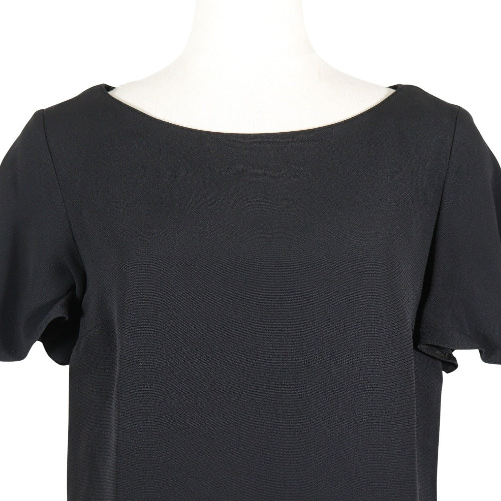 One Piece Rayon Short Sleeve Backhaul Women Black Travel Bag