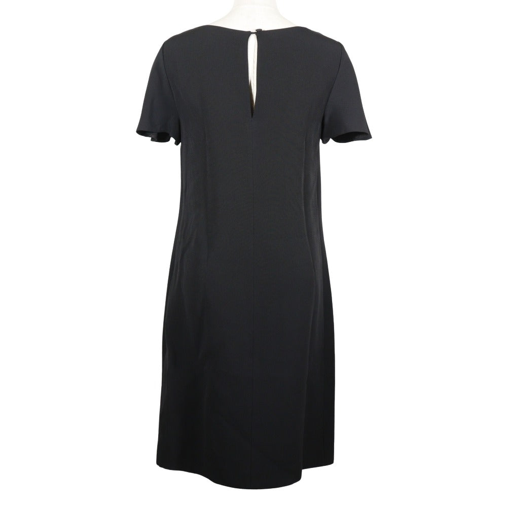 One Piece Rayon Short Sleeve Backhaul Women Black Travel Bag