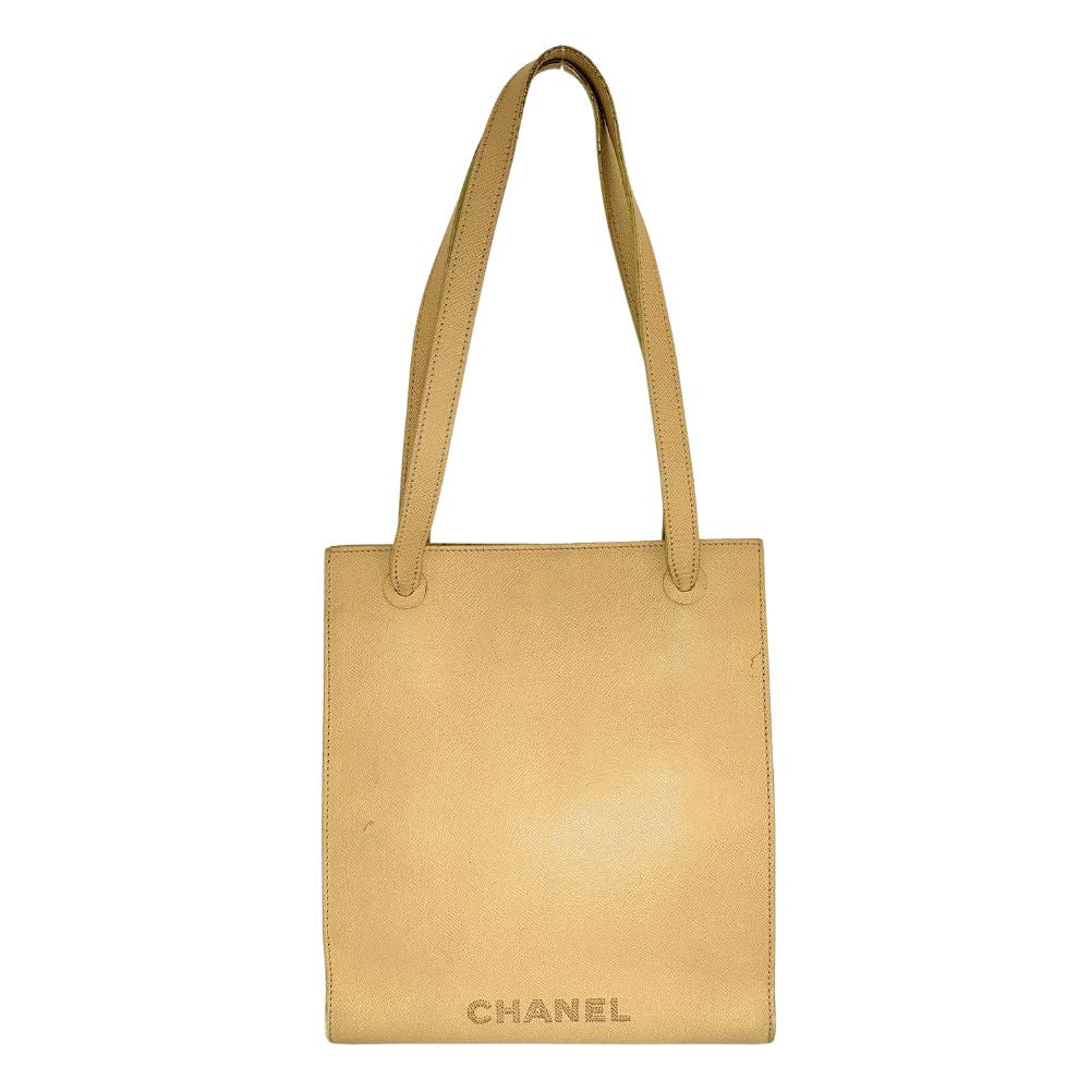 Chanel yellow logo Leather Shoulder Bag