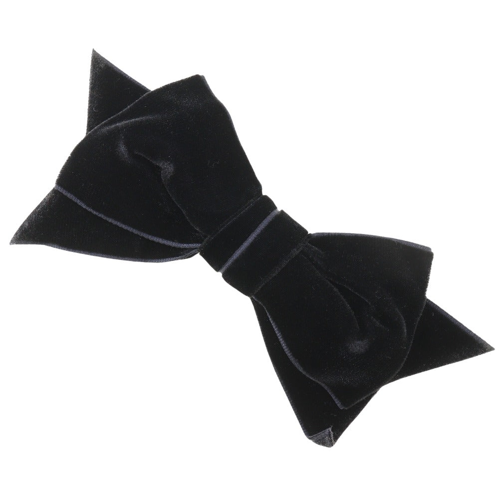 Chanel Brooch Velor ribbon Black Handbag