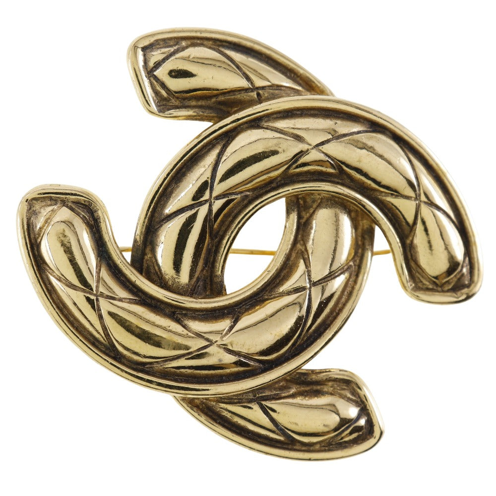 Chanel Brooch Plated COCO Mark Gold Handbag 2