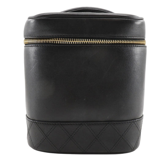 Chanel Vanity Pouch Lambskin Black Bag