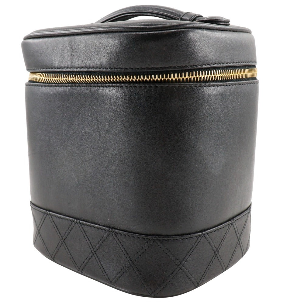 Chanel Vanity Pouch Lambskin Black Bag