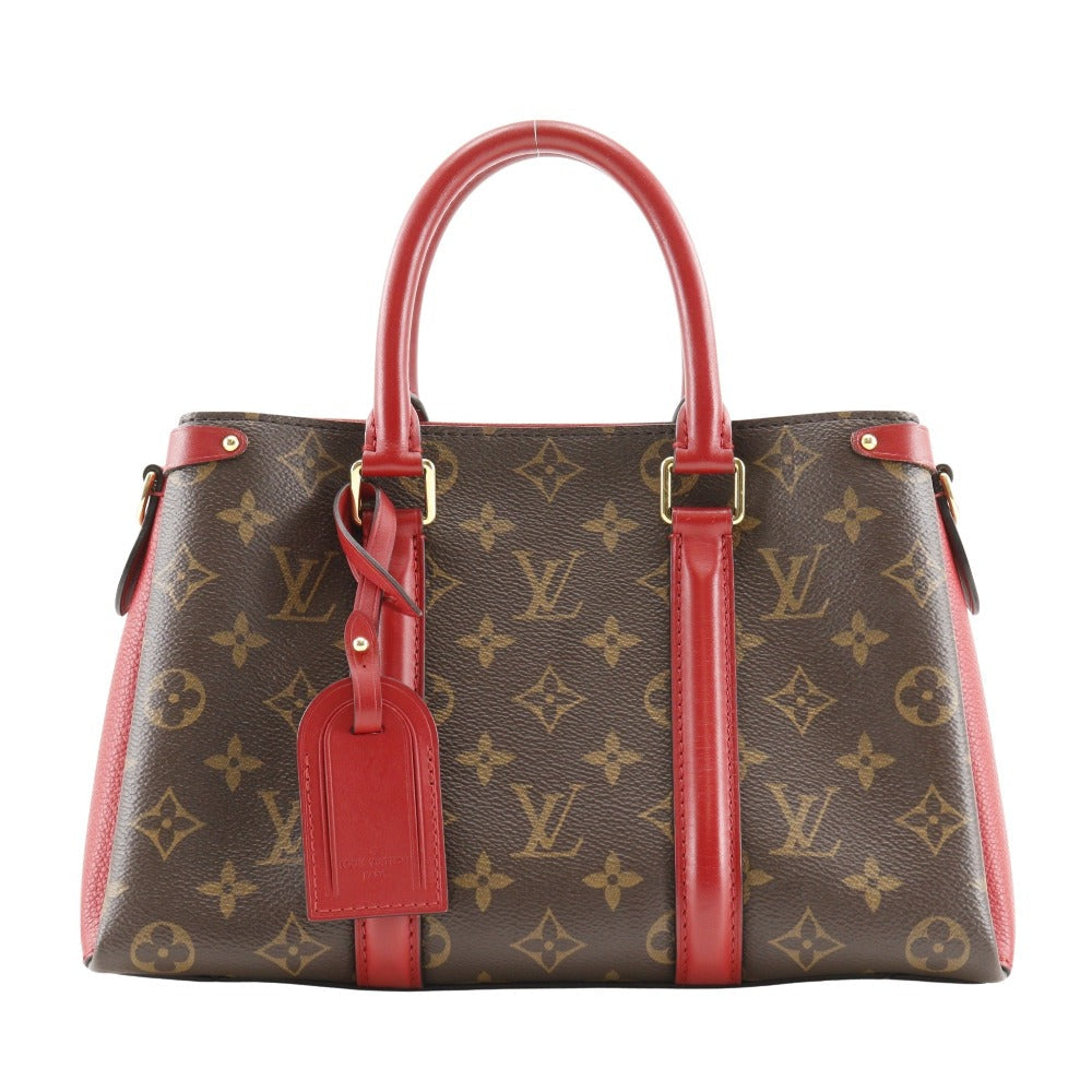 Louis Vuitton M44818 Sufro NV BB Monogram Canvas Brown Red Handbag