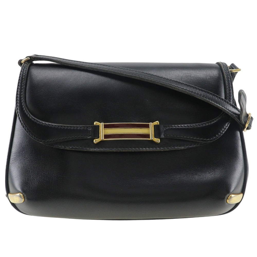 Gucci Sherry line Old Calfskin Black Shoulder Bag