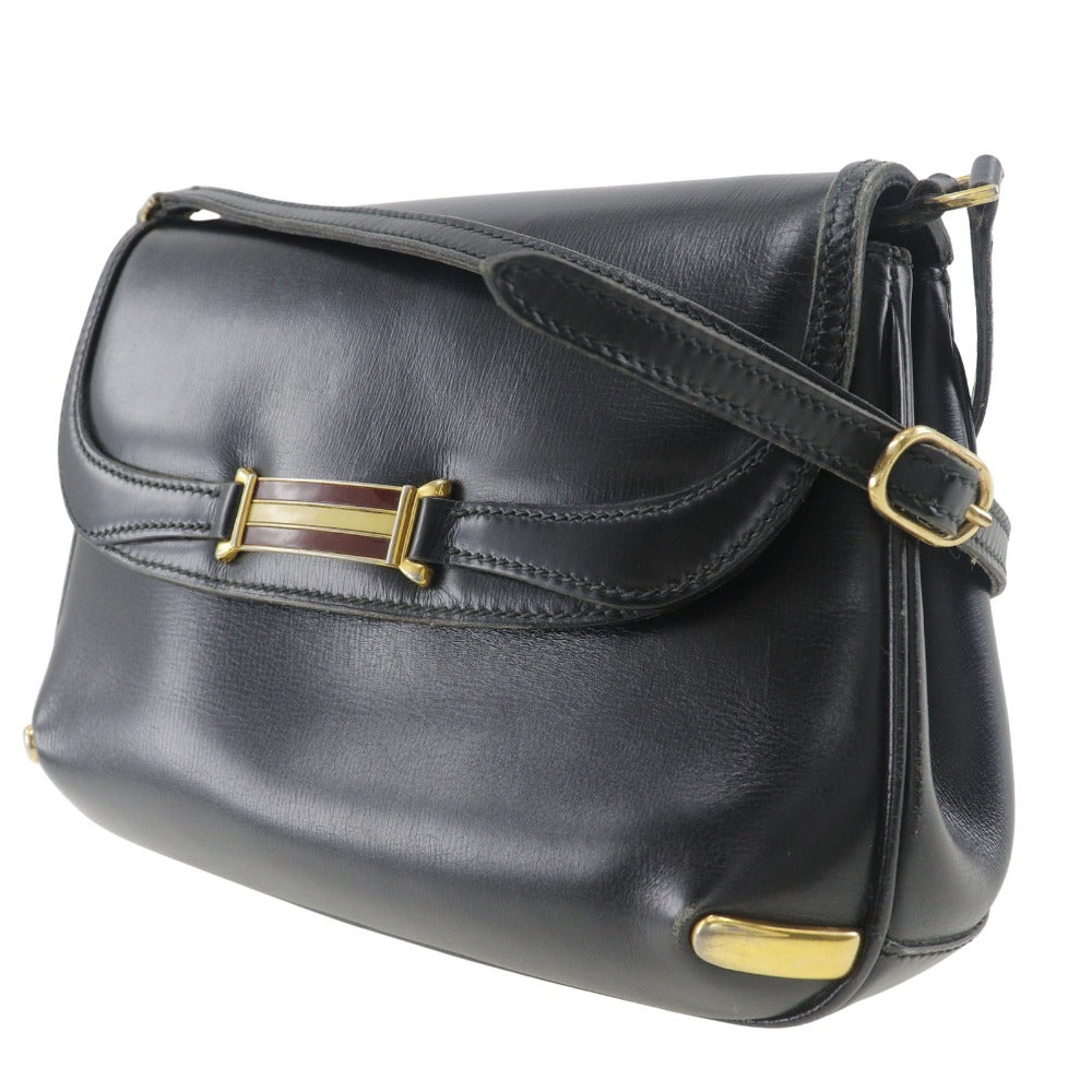 Gucci Sherry line Old Calfskin Black Shoulder Bag