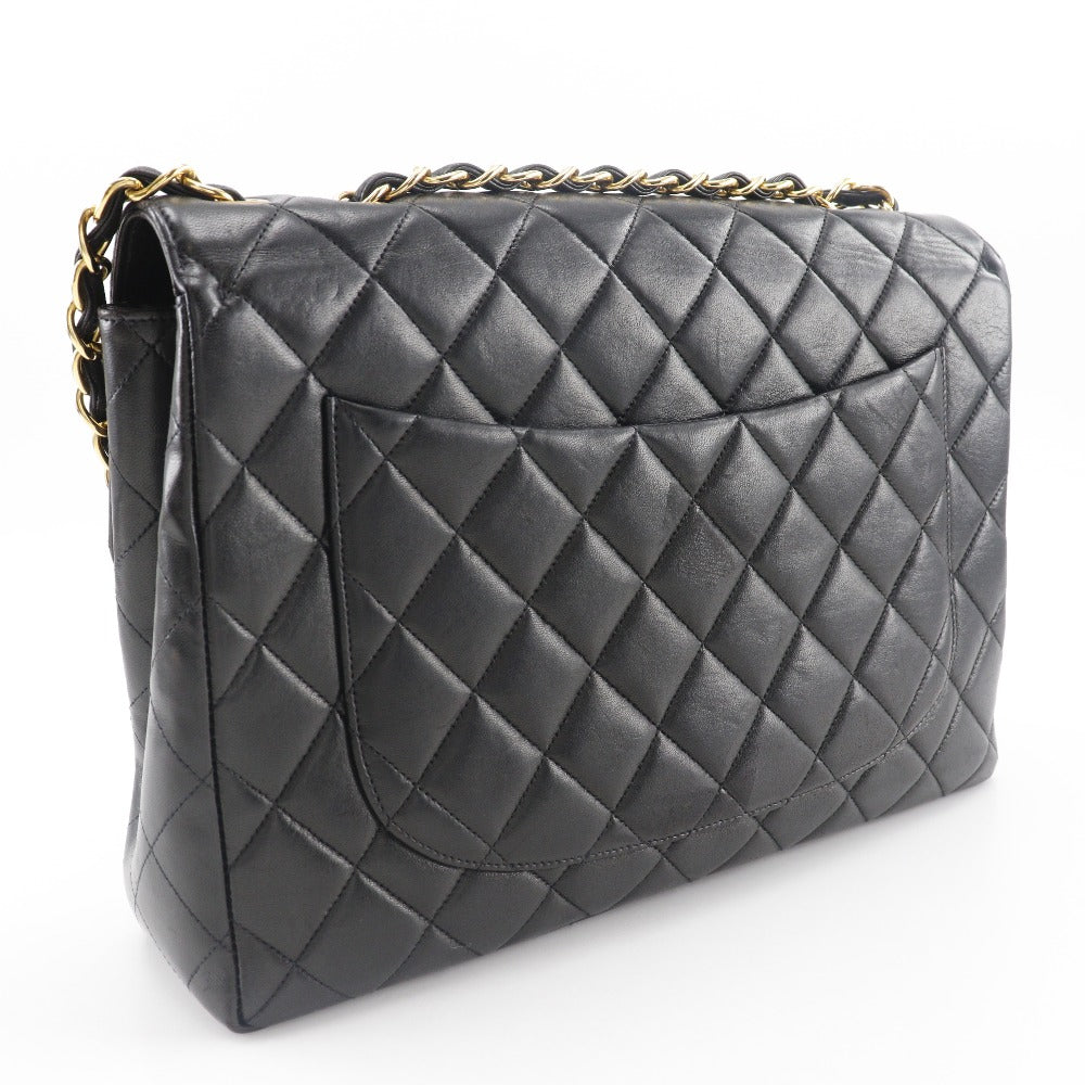 Chanel lambskin Double Deca Trasse Black Shoulder Bag