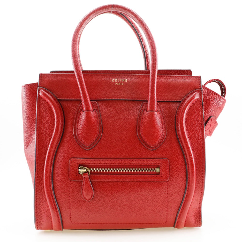 Luggage Micro Shopper Women Leather Red Travel Bag