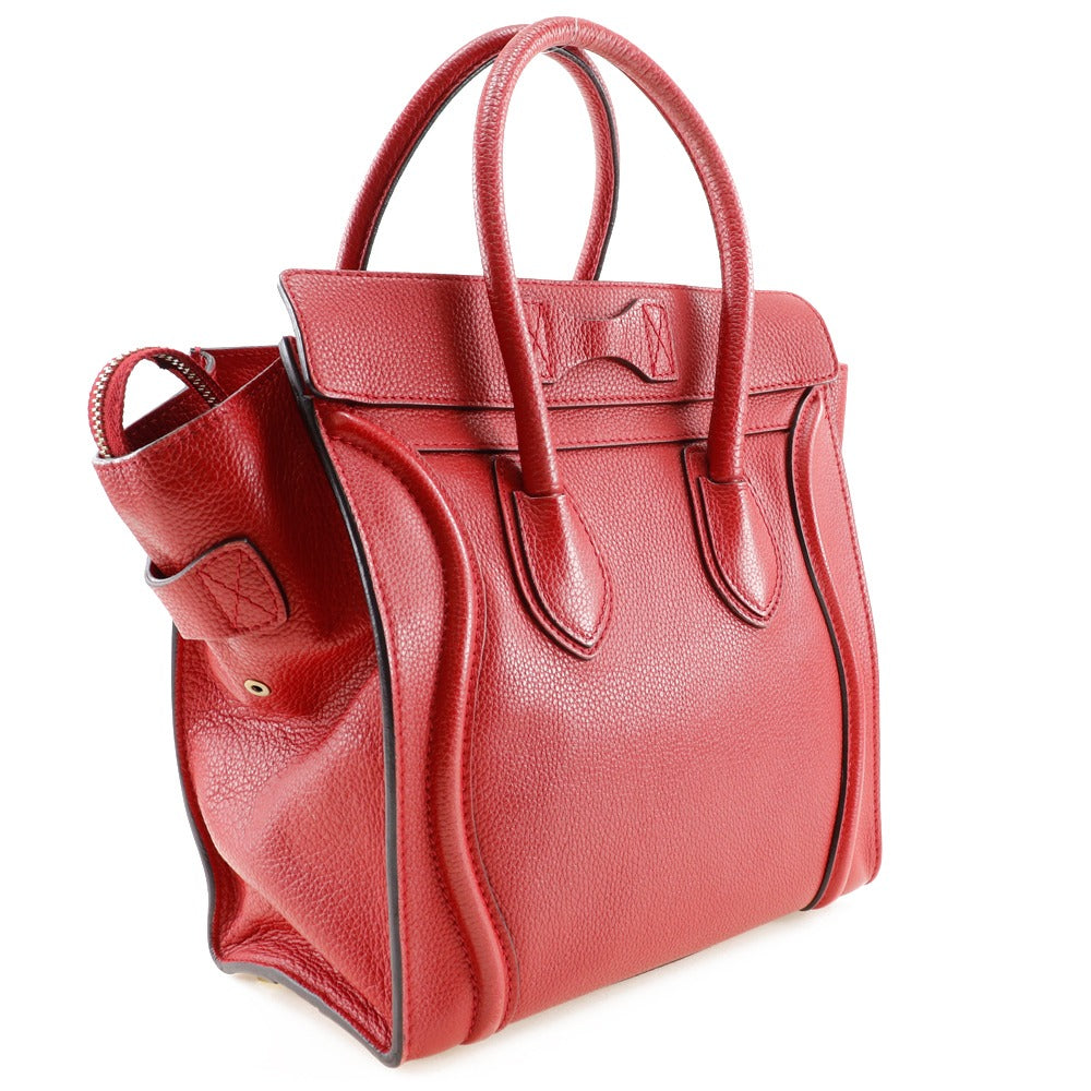 Luggage Micro Shopper Women Leather Red Travel Bag
