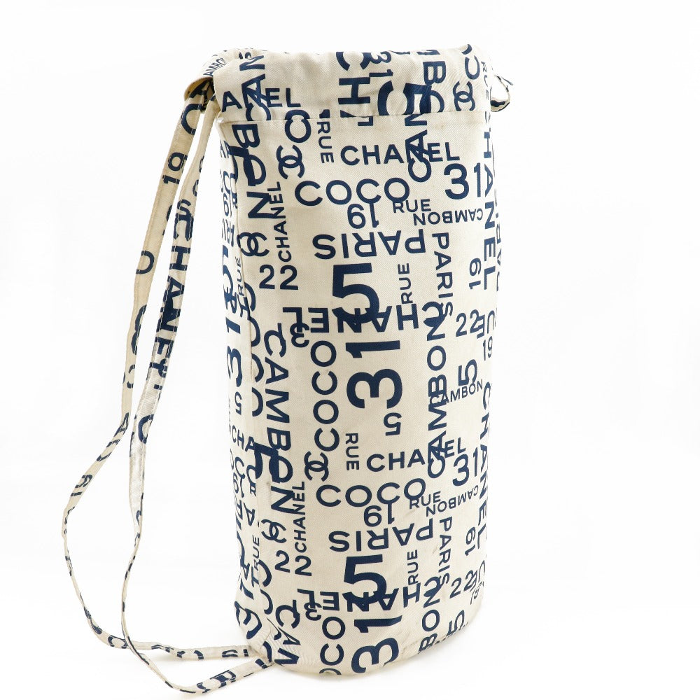 Chanel cotton logo Bysy line Beach White Shoulder Bag