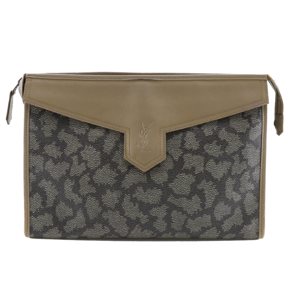 YSL Saint Laurent Yves Clutch Leather Clutch Bag