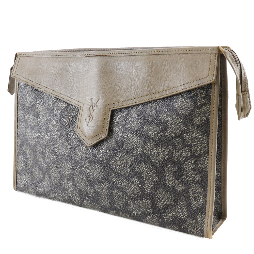 YSL Saint Laurent Yves Clutch Leather Clutch Bag