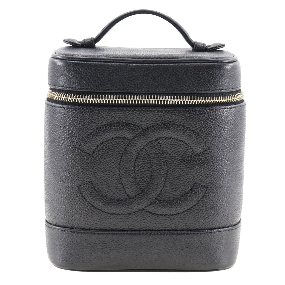Chanel Caviar skin Vanity Black Handbag 5