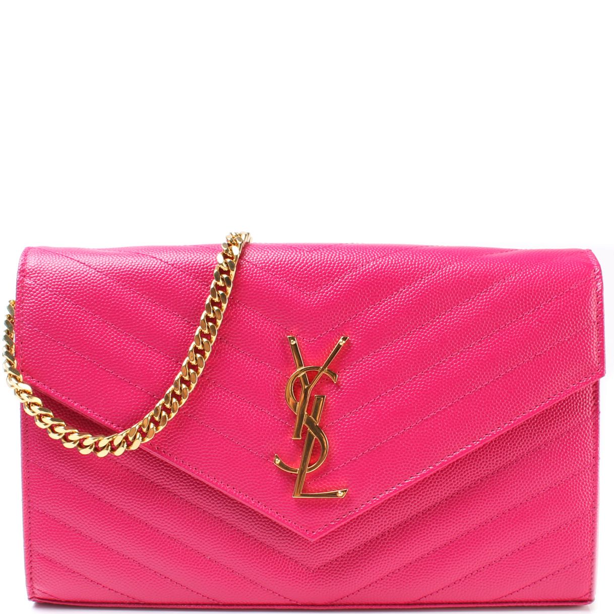 YSL Saint Laurent Grain De Wallet Bag Chain Travel Bag Chain Wallet 9