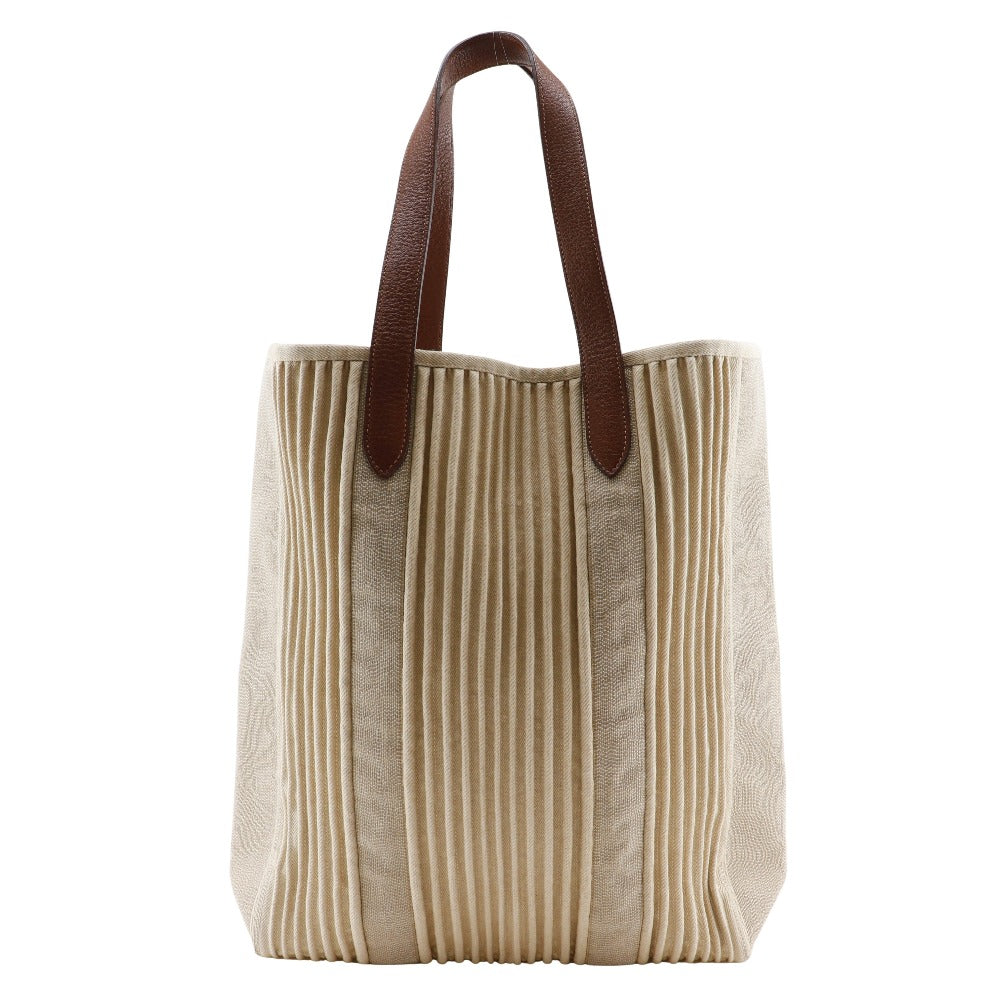 Hermes Tote Bag Sold Product Kabas Calicut Unisex Unisex Canvas Beige