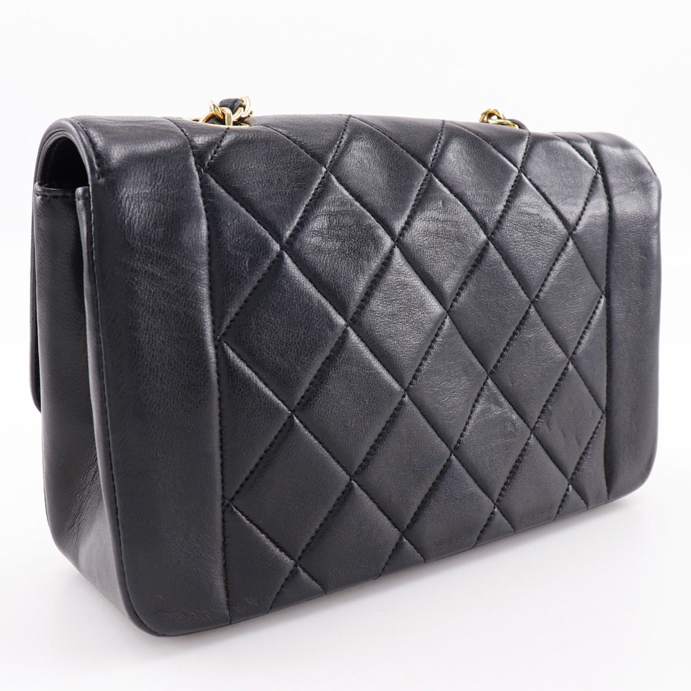 Chanel lambskin Matrasse Diana 22 ChainShoulder Black Shoulder Bag