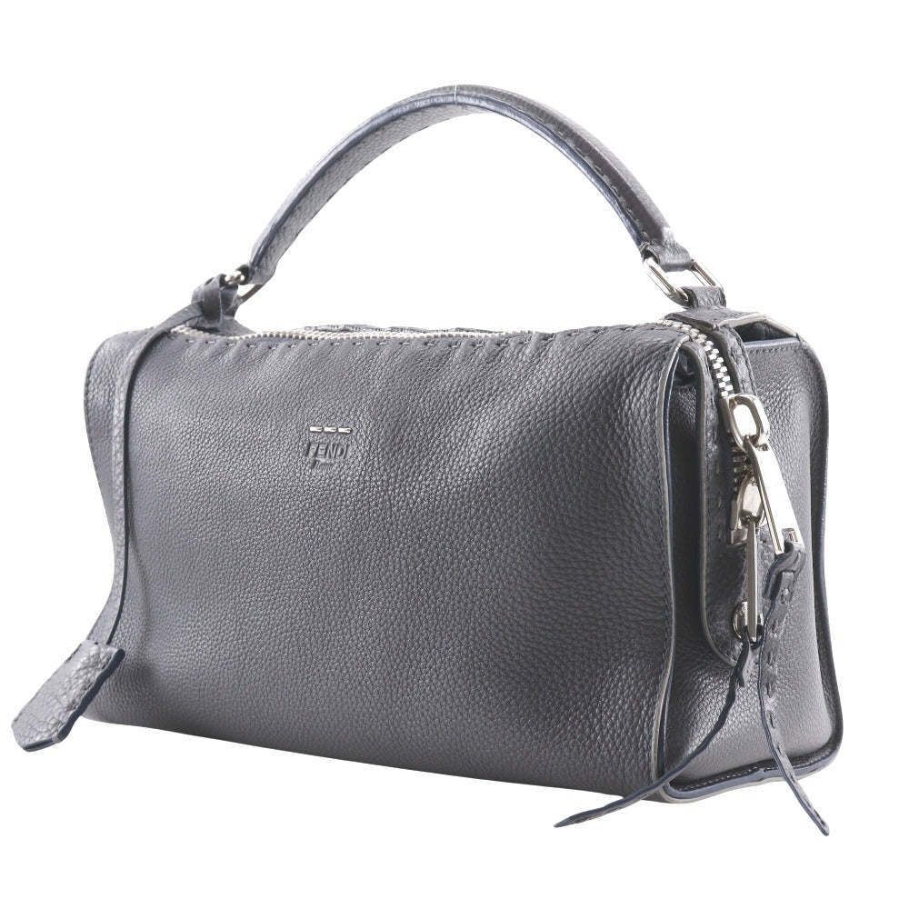 Fendi Handbag 8Bl137 Calfskin 2Wayshoulder Celeria Ray Women Gray Shoulder Bag