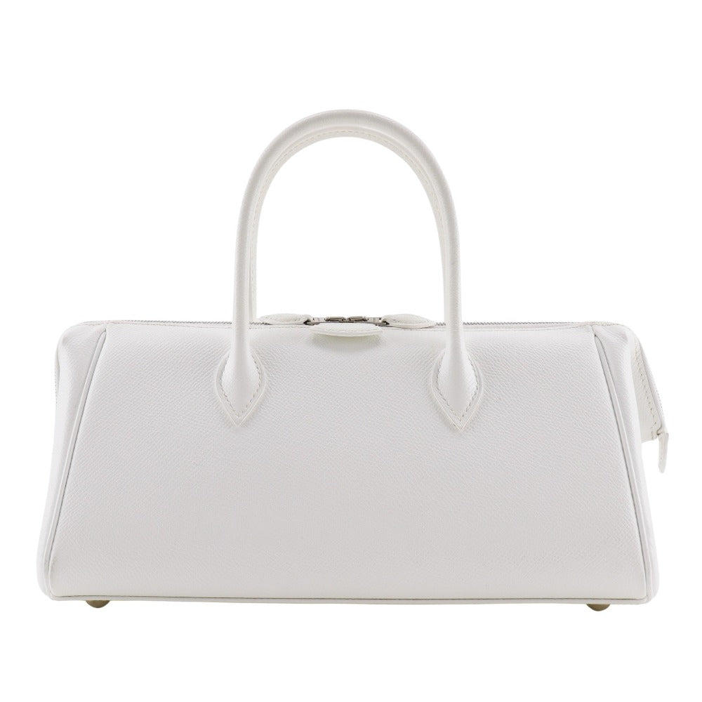 Hermes Handbag Epsom Parribonne Bay Pm Women White Travel Bag