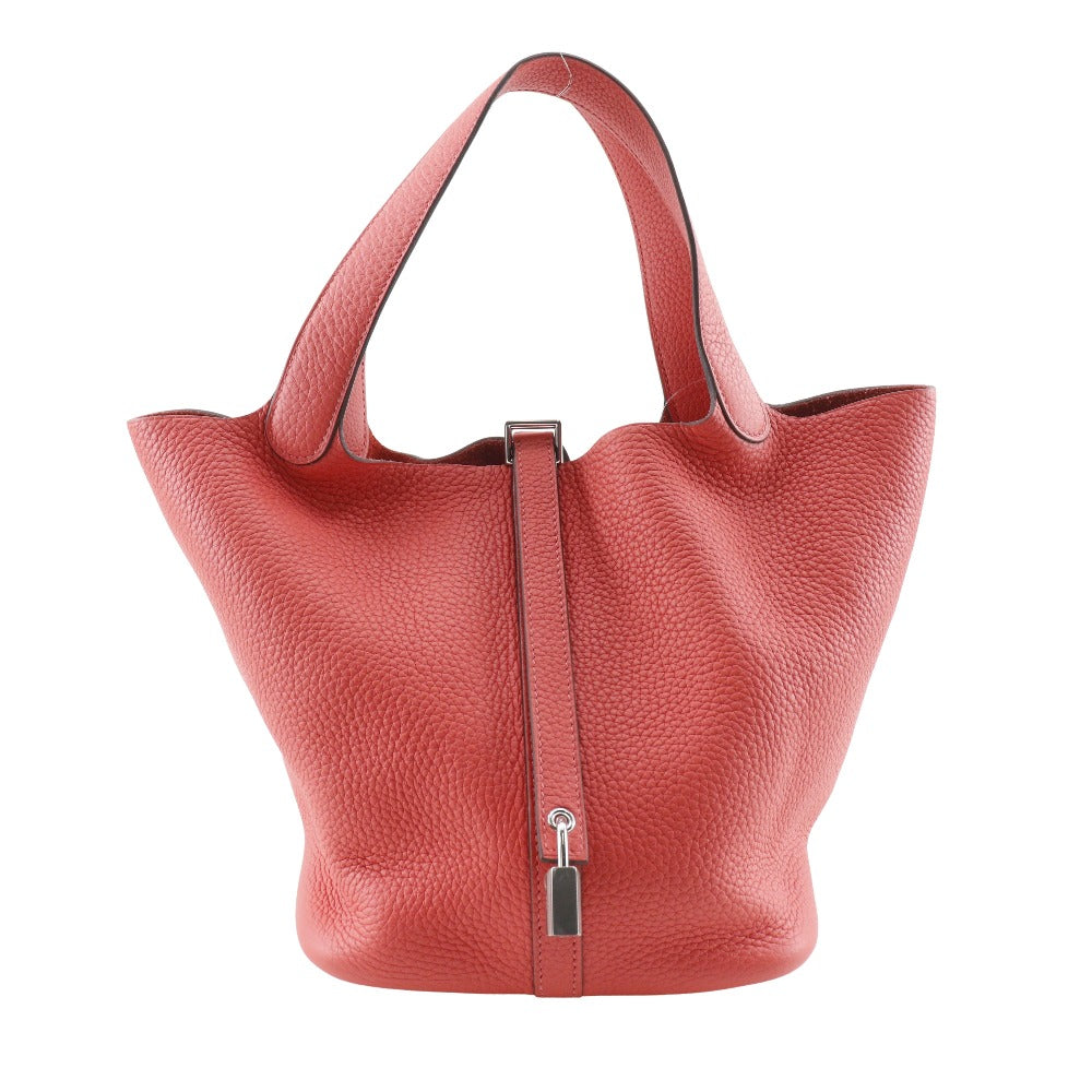 Taurillon Clemence Picotan Lock Mm Women Red Travel Bag
