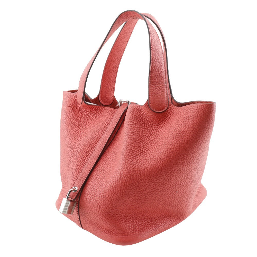 Taurillon Clemence Picotan Lock Mm Women Red Travel Bag