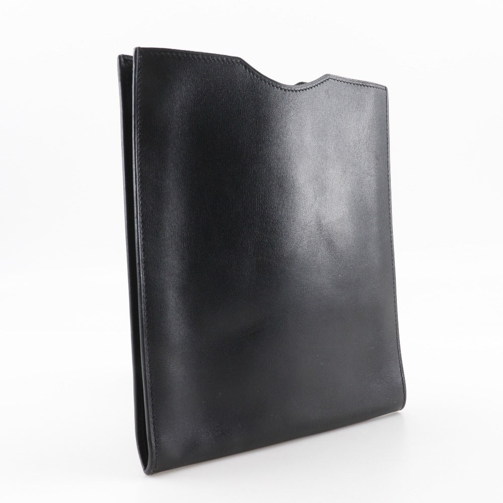 Hermes Shoulder Bag Calfskin Onimetu Unisex Unisex Black