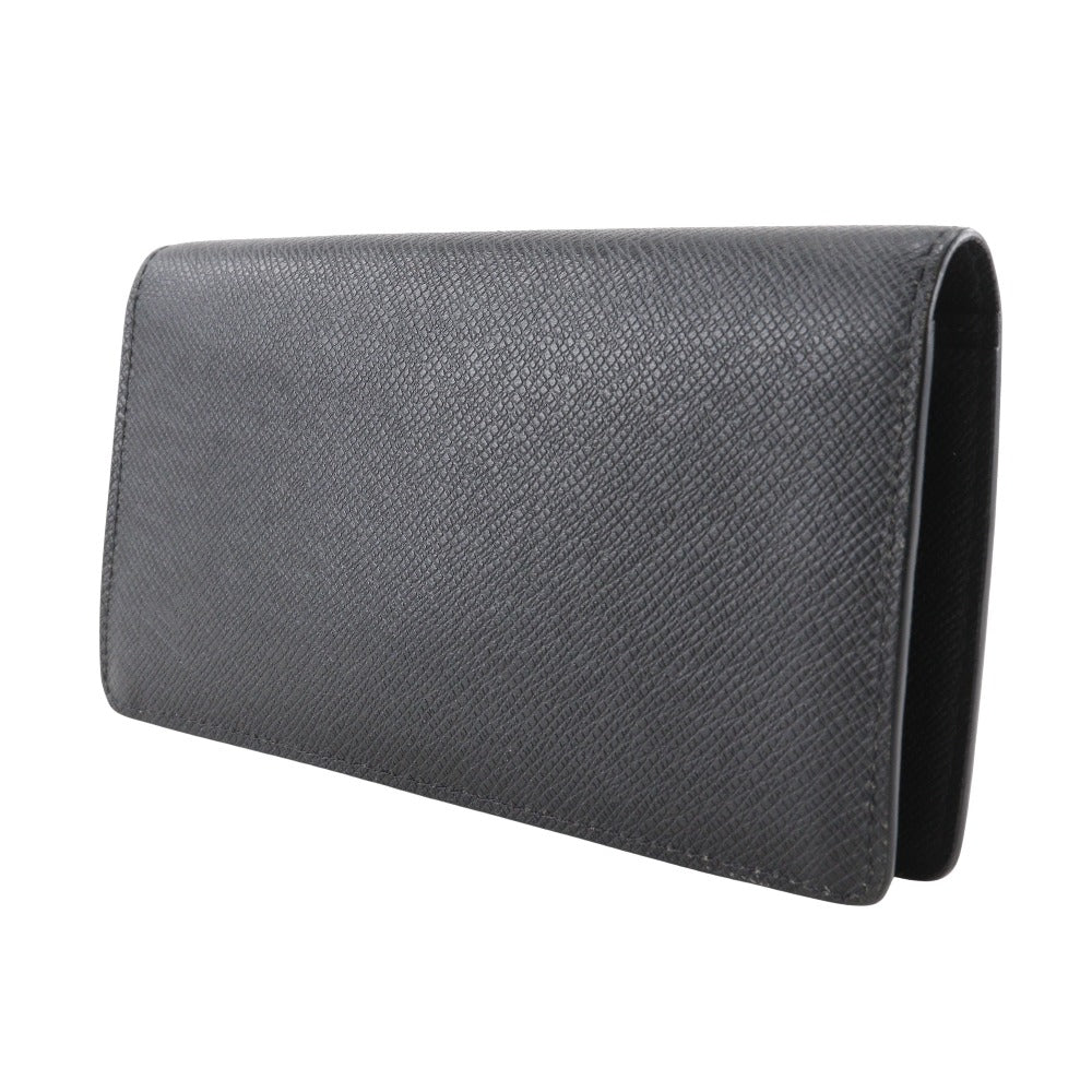 Louis Vuitton Long Purse M30501 Taiga Portefeuille Black Wallet Case