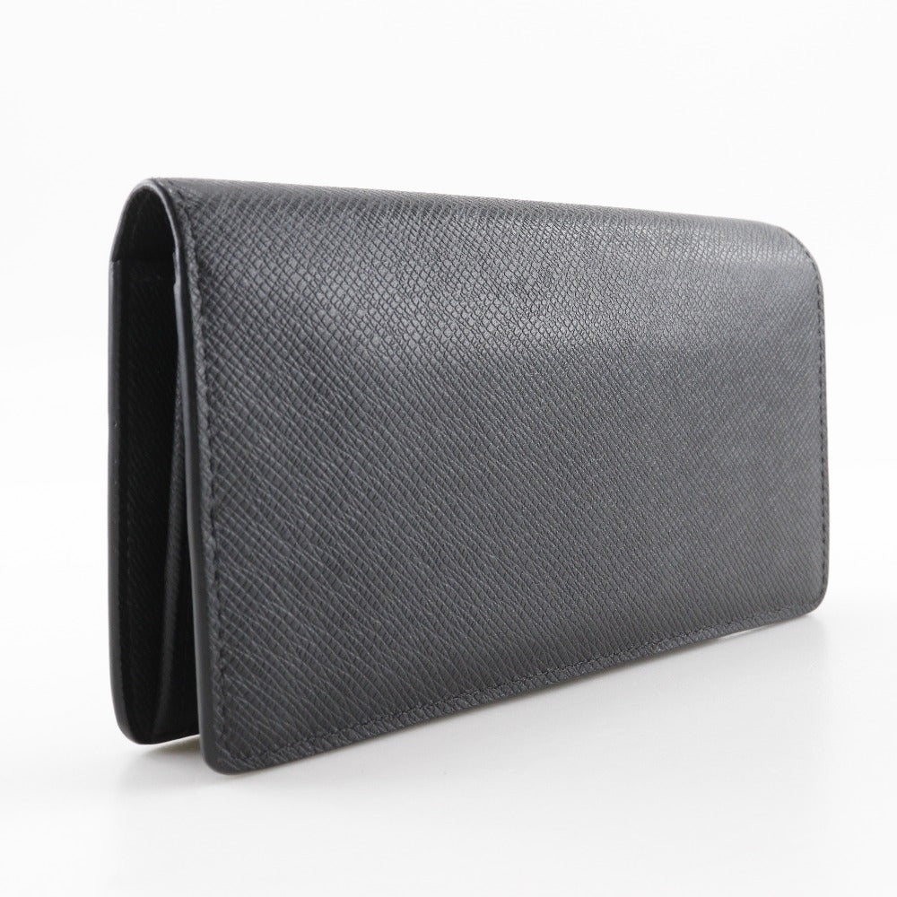 Louis Vuitton Long Purse M30501 Taiga Portefeuille Black Wallet Case