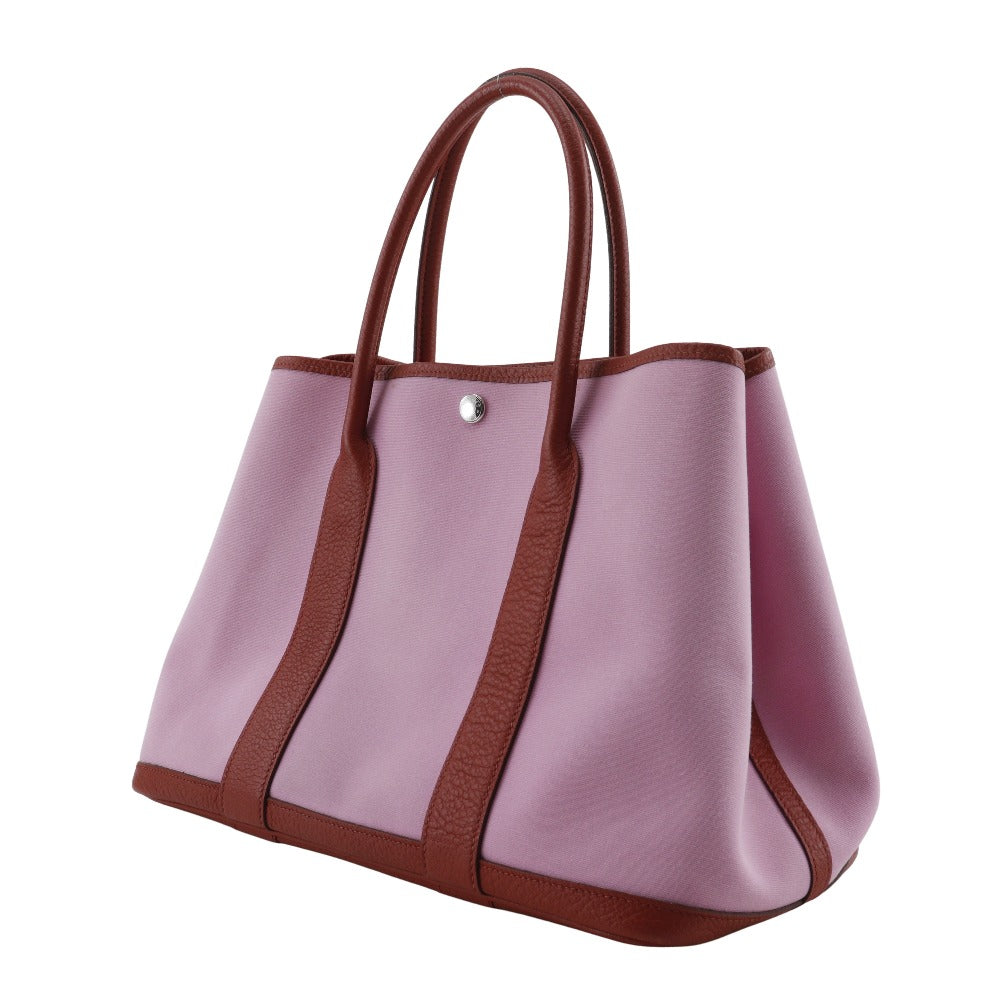 Hermes Tote Bag Towar Officier Garden Party Pm Women Red Pink