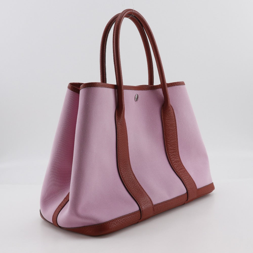 Hermes Tote Bag Towar Officier Garden Party Pm Women Red Pink
