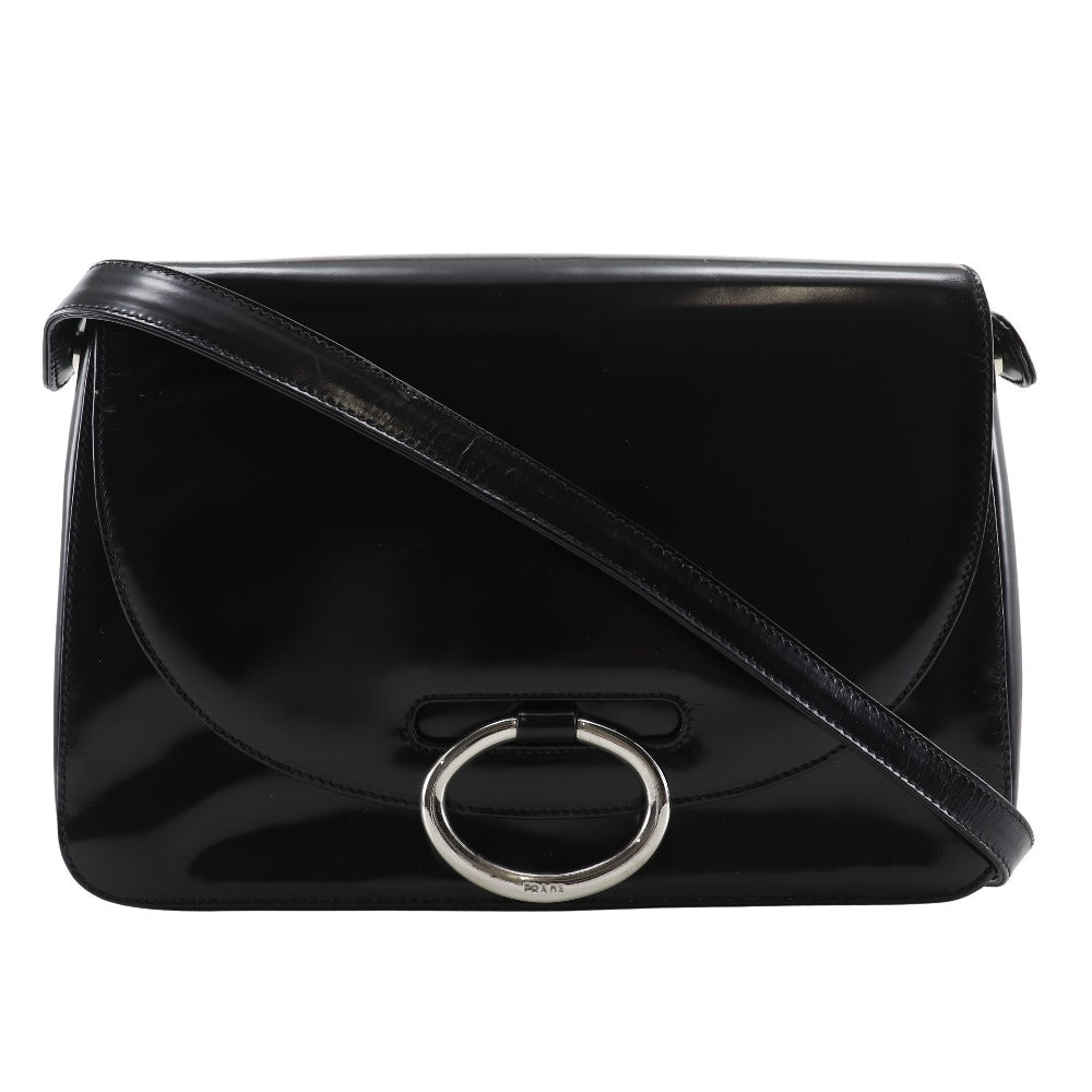 Prada One Shoulder Shoulder Bag Leather Patent