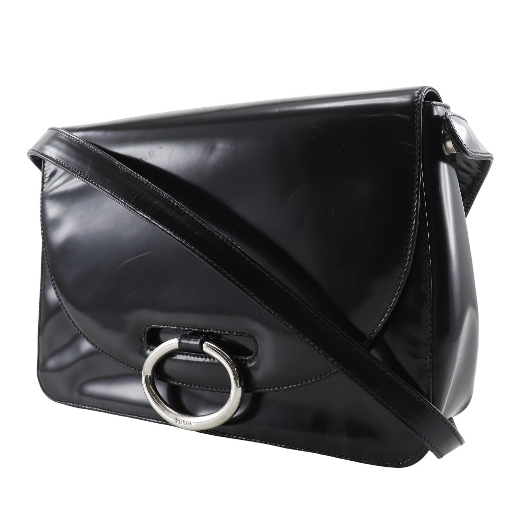 Prada One Shoulder Shoulder Bag Leather Patent