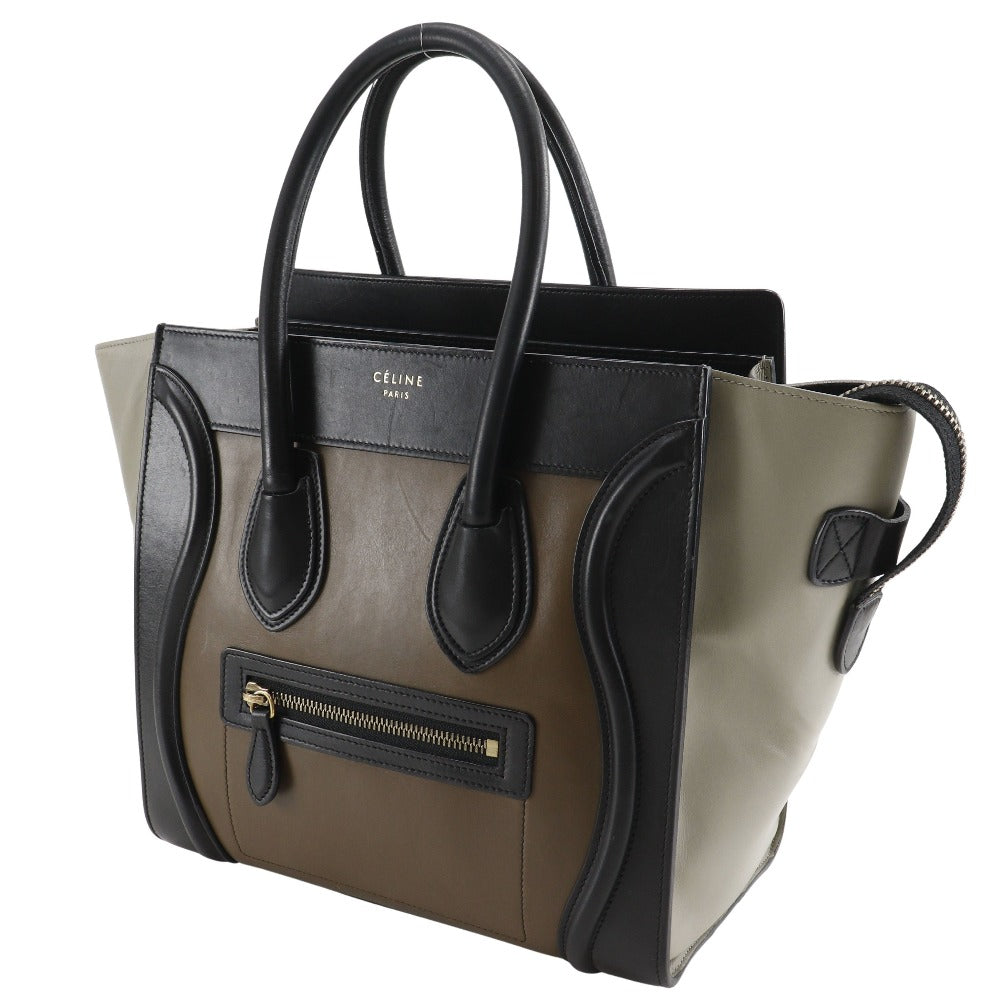Calfskin Luggage Micro Shopper Women Brown Travel Bag