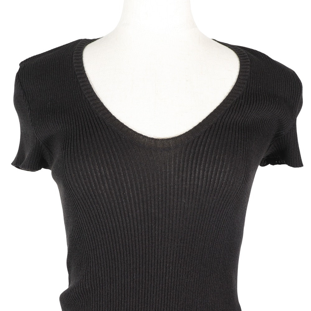 Chanel knit 06P Cotton Nylon Summer knit Black Handbag
