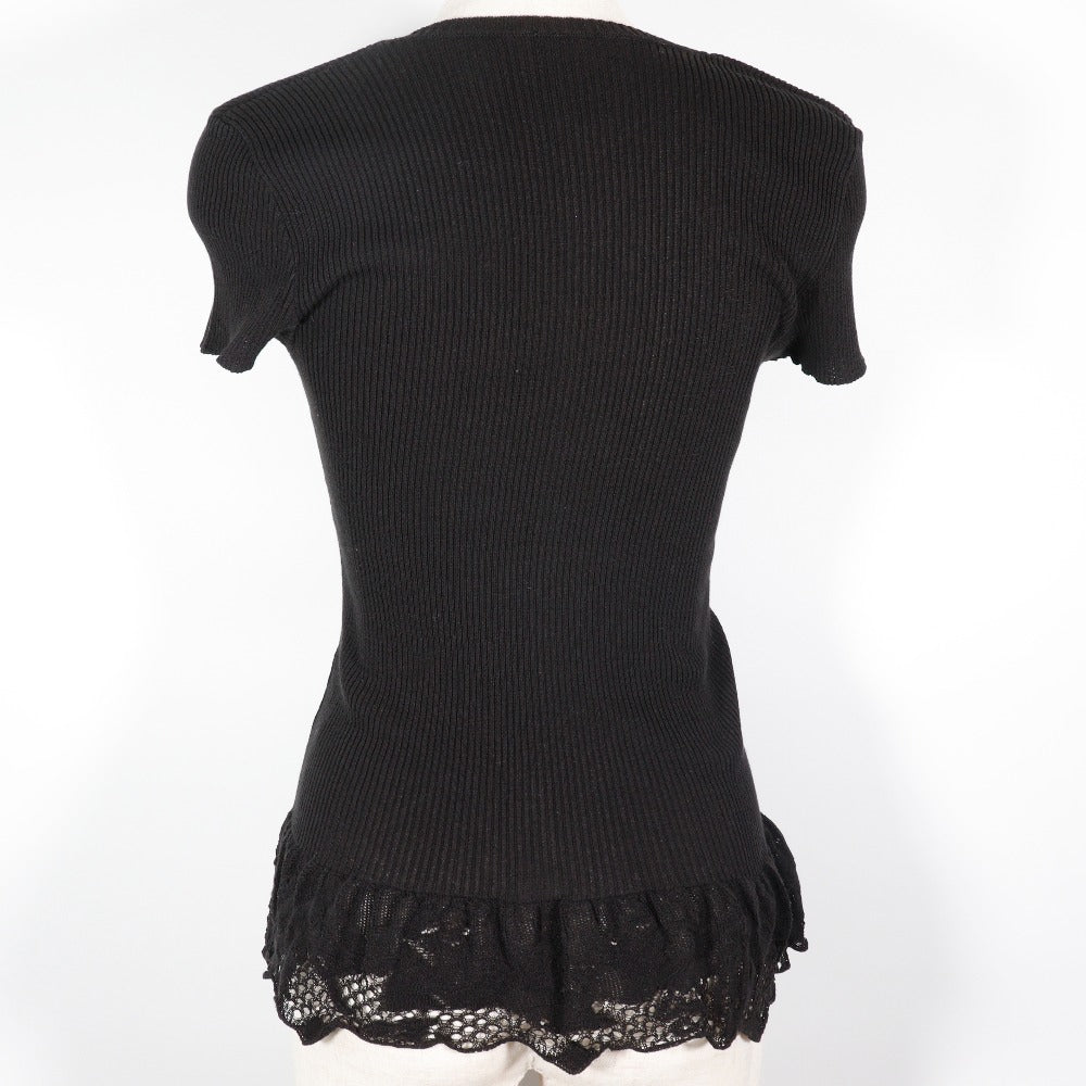 Chanel knit 06P Cotton Nylon Summer knit Black Handbag