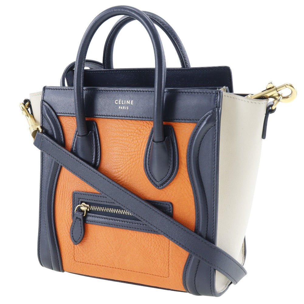 Shoulder Bag Calfskin Luggage Nano Shopper Women Black