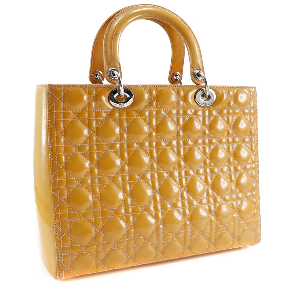 Dior Lady Handbag Leather Patent Travel Bag Leather Handbag 2