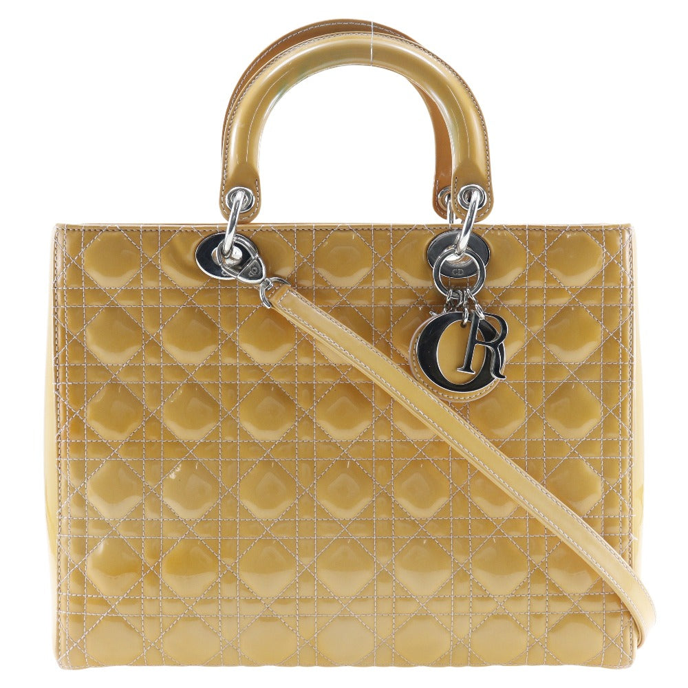 Dior Lady Handbag Leather Patent Travel Bag Leather Handbag 2