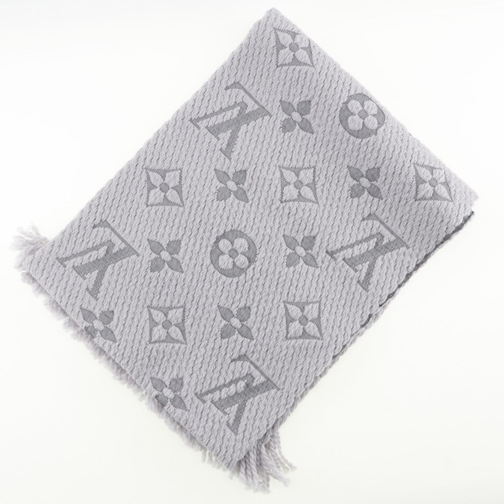 Louis Vuitton Scarf silk Esharp Logomania Wool Gray Apparel