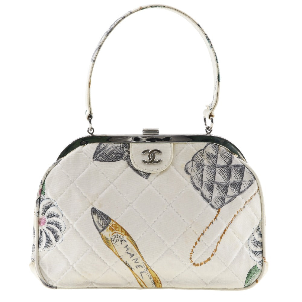 CHANEL Handbag canvas white Women  