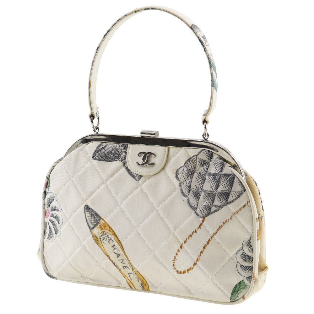 CHANEL Handbag canvas white Women  