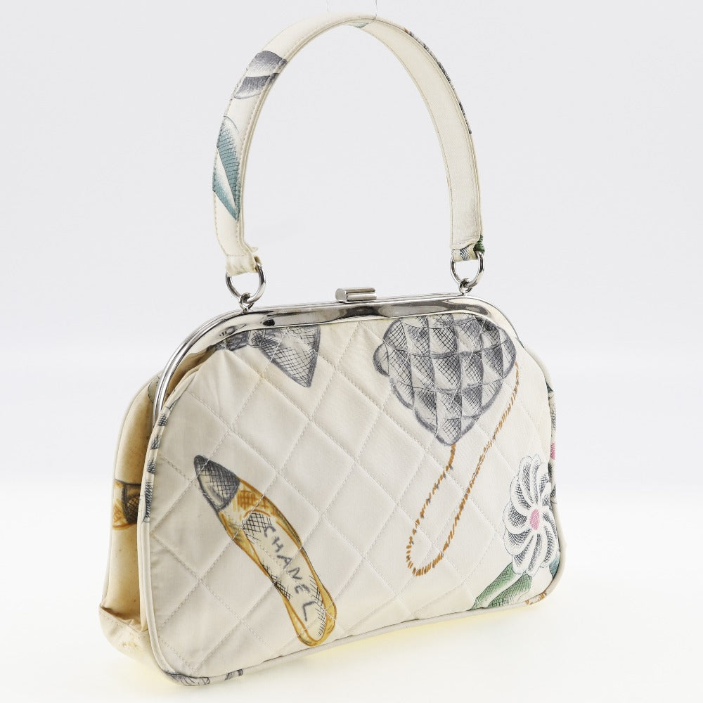 CHANEL Handbag canvas white Women  