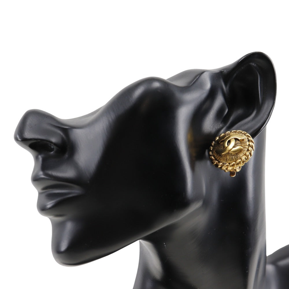 CHANEL Earring Plated Gold gold COCO Mark Women  